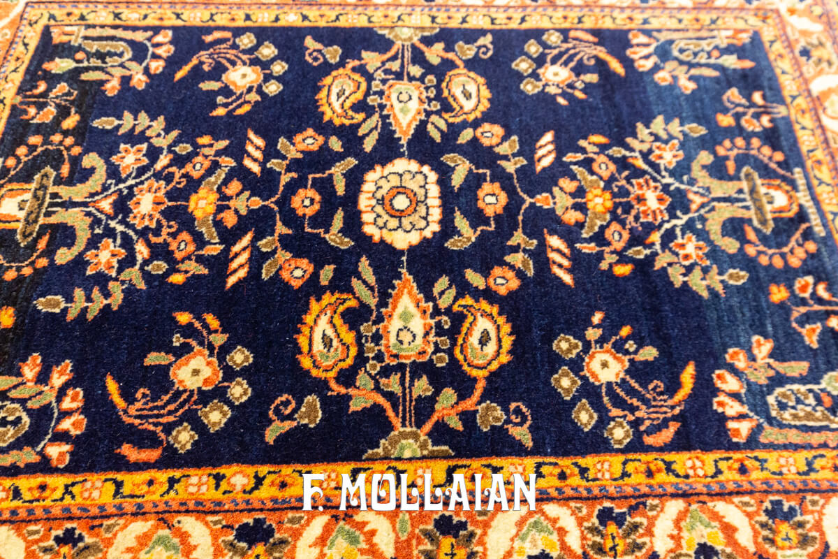 Antique Rug Sarouk Mohageran Deep Blue n°:488797